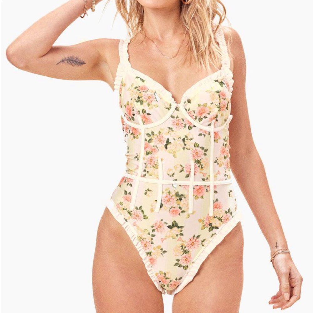 For Love and Lemons Charleston Ruffle one piece
